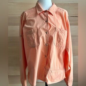 Woolrich Size Large the original outdoor clothing company, orange/peach